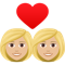 Couple with Heart- Woman- Woman- Medium-Light Skin Tone emoji on Emojione